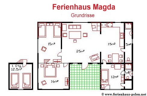 Ferienhaus Polen - Ferienhaus Magda in Masuren (Mazury)/Polen