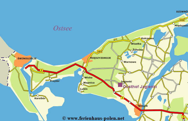 Ferienhaus Polen-Ferienhaus Gusthof Jagienki n�he Miedzyzdroje (Misdroy) an der Ostsee/Polen
