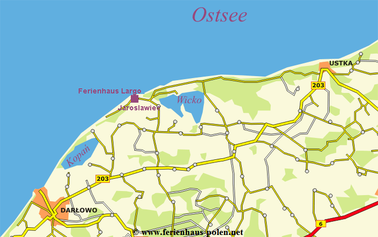 Ferienhaus Polen - Ferienhaus Lrgo in Rusinowo nhe Jaroslawiec an der polnische Ostsee / Polen