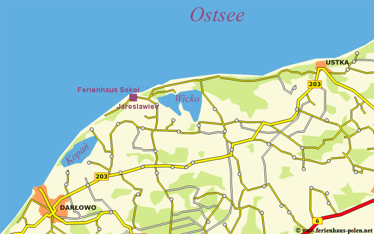 Ferienhaus Polen-Ferienhaus Sokol in  Rusinowo n�he Jaroslawiec an der Ostsee / Polen