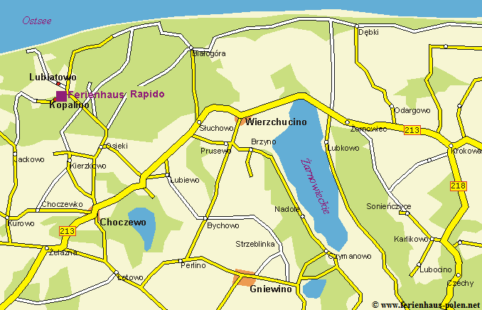 Ferienhaus Polen-Ferienhaus Rapido in Kopalino an der Ostsee n�he Danzig (Gdansk) an der Ostsee/Polen