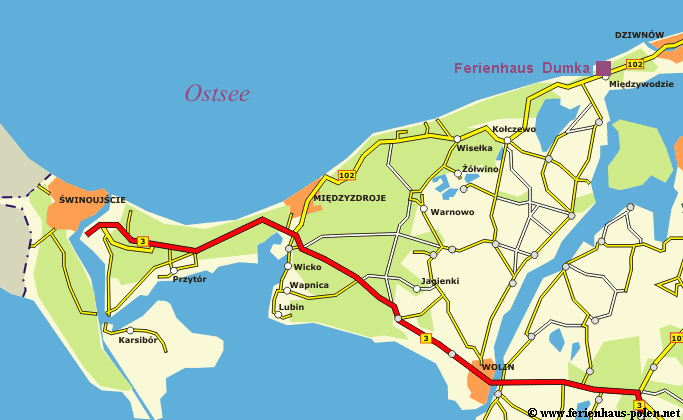 Ferienhaus Dumka Karte