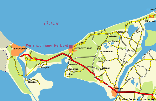 Ferienwohnung Polen - Ferienwohnung Horizont im Ostseebad Miedzyzdroje /Polen an der Ostsee