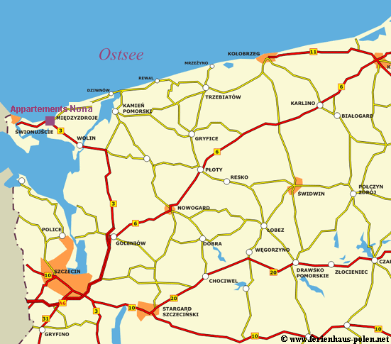 Ferienwohnung Polen - Ferienwohnung Nona in Miedzyzdroje (Misdroy) an der Ostsee / Polen