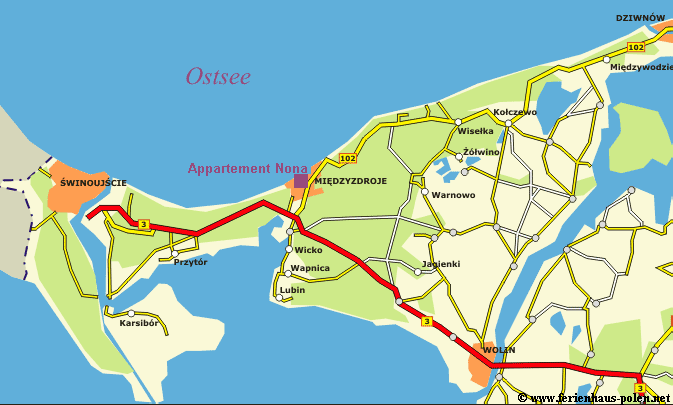 Ferienwohnung Polen - Ferienwohnung Nona in Miedzyzdroje (Misdroy) an der Ostsee / Polen