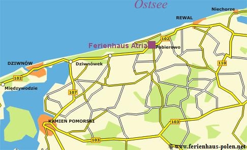 Ferienhaus Polen - Ferienhaus Atria in Pobierowo an der Ostsee / Polen