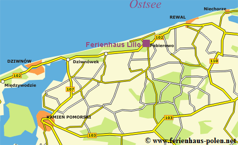Ferienhaus Polen - Ferienhaus Lillo in Pobierowo an der Ostsee / Polen