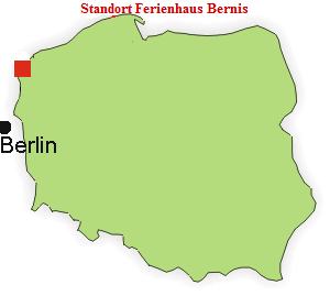 Ferienhaus Polen - Ferienhaus Bernis  in Karsibor /Swionujscie 8Swinem�nde) an der Ostsee/Polen
