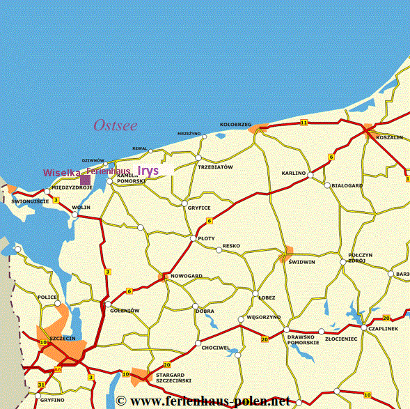 Ferienhaus Polen - Ferienhaus Berghtte in Wiselka nhe Miedzyzdroje / Misdroy an der Ostsee/ Polen