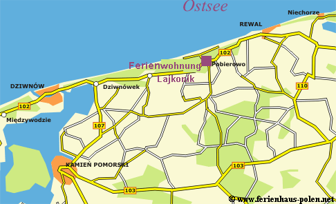 Ferienhaus Polen - Ferienhaus in Pobierowo an der Ostsee